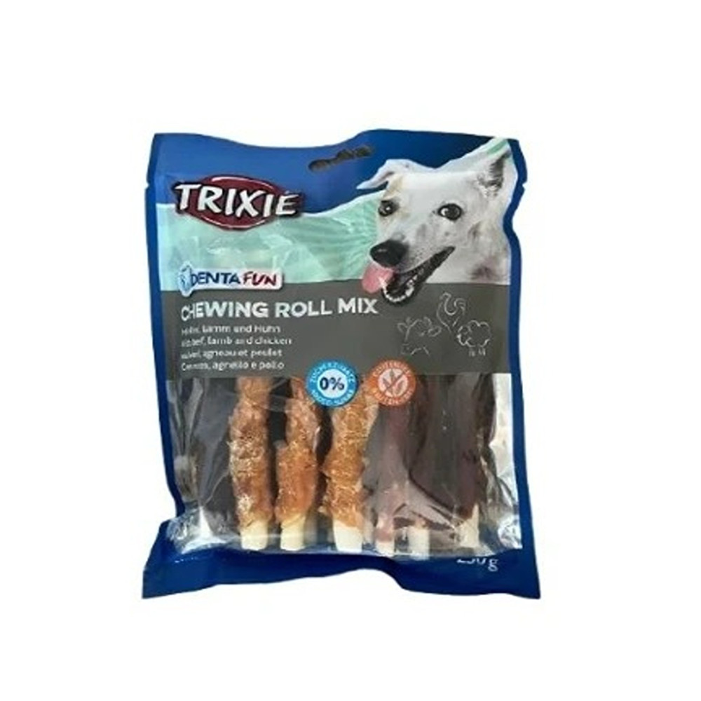 Trixie 250g Denta Fun Chewing Roll Mix Dog Chews