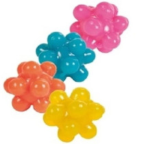 Trixie 4 Pieces Rubber Balls With Bumps Toy For Cats, Multicolor