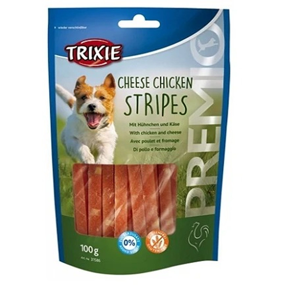 Trixie 100g Premio Cheese Chicken Stripes Dog Treats