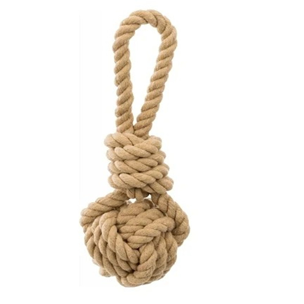 Trixie BE Nordic Playing Rope With Woven-in Ball Toy for Dogs, Brown, 8 x 30cm
