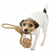 Trixie BE Nordic Playing Rope With Woven-in Ball Toy for Dogs, Brown, 8 x 30cm