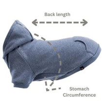 Trixie 40cm Be Nordic Flensburg Hoodie For Dogs, Blue