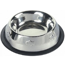 Trixie 200ml Fish Print Embossed Stainless Steel Bowl For Cats