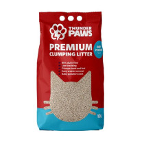 Thunder Paws 10L Premium Hard Clumping Clay Cat Litter, Baby Powder