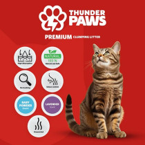 Thunder Paws 5L Premium Hard Clumping Clay Cat Litter, Lavender