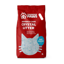 Thunder Paws 5L Advance Care Non-Clumping Crystal Cat Litter, Baby Powder