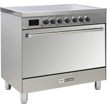 Bompani Electric Ceramic Cooker 5 Burner Size 90 x 60 Cm Stainless Steel