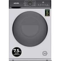 Egnrl 7.5KG Front Load Washing Machine With Inverter BLDC Motor 1200 RPM, 12 Programs, EGWMFL800, Black/White