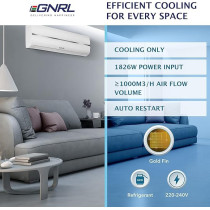 Egnrl 18000 BTU T3 Rotary Split AC White R410a 4 Way Air Flow, Golden Fin And Auto Restart Remote Included 1.5 Ton White EG18T3N