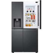 LG Side By Side Refrigerator, 617 Liter Capacity, Matte Black