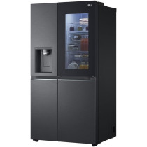 LG Side By Side Refrigerator, 617 Liter Capacity, Matte Black