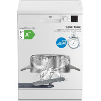 Beko Freestanding Dishwasher 13 Place Settings, 5 Programs, 2 Racks, A++ Energy Rating, Quiet Operation, DVN05320W, White