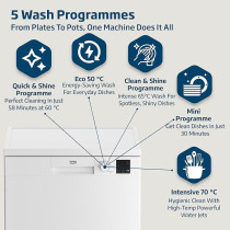 Beko Freestanding Dishwasher 13 Place Settings, 5 Programs, 2 Racks, A++ Energy Rating, Quiet Operation, DVN05320W, White