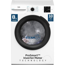 Beko 8 Kg Front Load Washing Machine, 1400 RPM, 15 Programme, Low Noise, Quick Wash, White