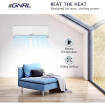 Egnrl Split Air Conditioner 1.5 Ton, Rotary Compressor Ac 18000 Btu Unit White EG18T3