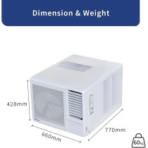 Gree Window Air Conditioner 1.5 Ton With Rotary Compressor, R410A - Roma-R18C3