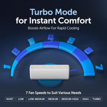 Gree 2.0 Ton Split Air Conditioner With Rotary Compressor Pular-R24C3, 3D Air Flow, Wifi, Turbo Mode, I-Feel Function, Gold Fin, Free Installation