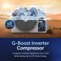 Gree 3.0 Ton Split Air Conditioner ISAVE Plus-36C3 Inverter Compressor Wi-Fi Enabled R410A Refrigerant 3D Airflow Free Installation