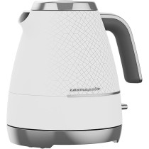 Beko Cosmopolis Electric Kettle, 1.7L 3000W, LED Warning, Auto-Off, Keep Warm Function, Dry-Boil Protection, 360 Degree Rotating Base, Wireless Use, White/Chrome, WKM8307CR