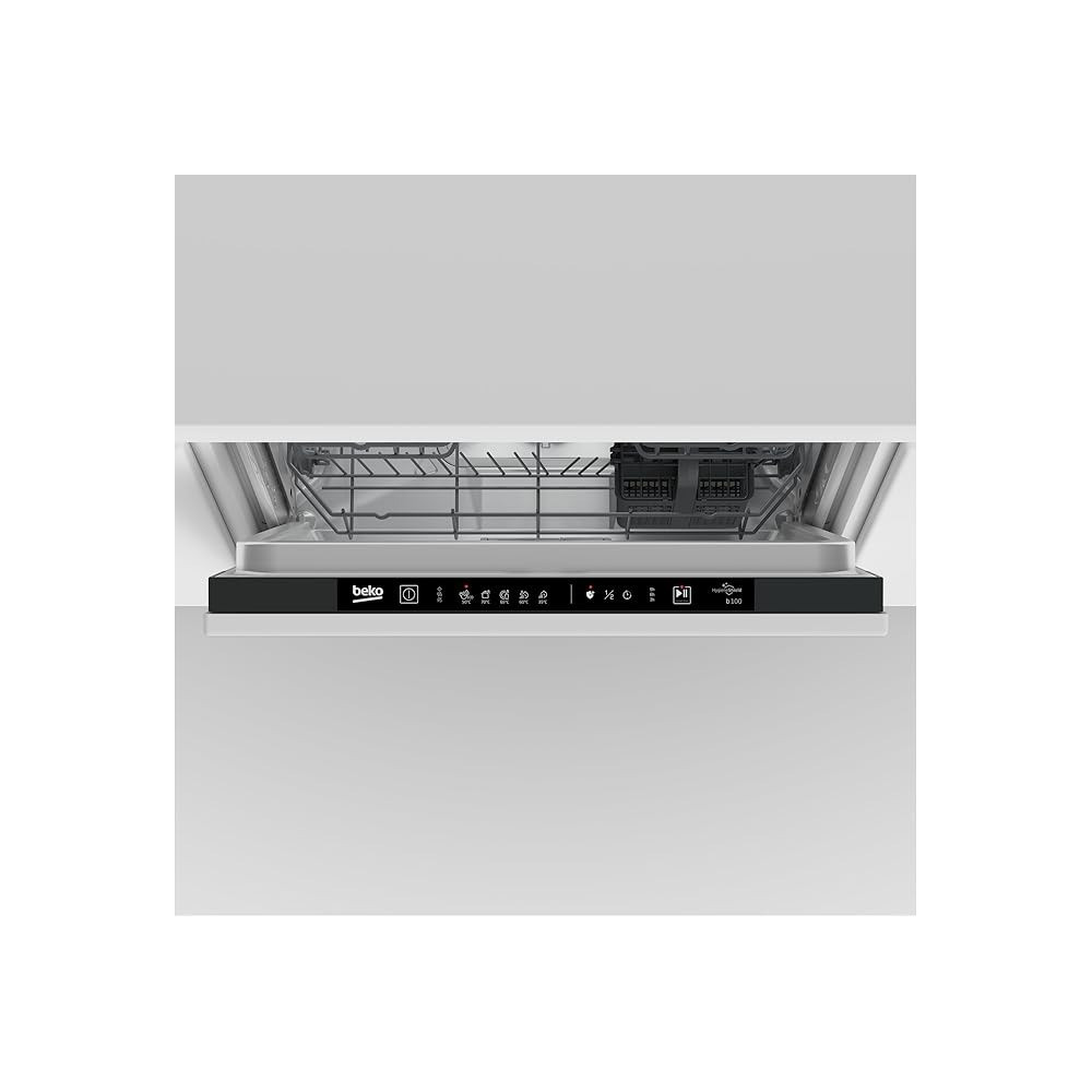 Beko Built In Dishwasher 13 Place Settings, 5 Programmes, 2 Racks, A++ Energy Rating, Quiet Operation, Silver, BDIN153E3
