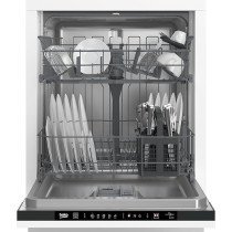 Beko Built In Dishwasher 13 Place Settings, 5 Programmes, 2 Racks, A++ Energy Rating, Quiet Operation, Silver, BDIN153E3