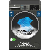 Beko 10/7 Kg Washer/Dryer, 1400 RPM, 15 Programme, Manhattan Grey Colour, Wash And Wear Programme, WD10714M