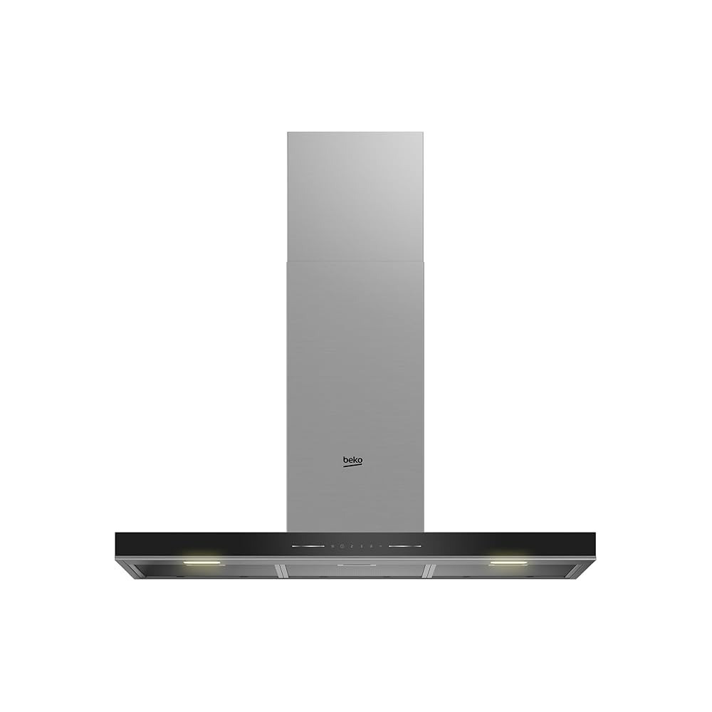 Beko 90 Cm T-Shape Chimney Hood Intensive Ventilation Capacity Touch Control, Stainless Steel, BHCB96741BBHS