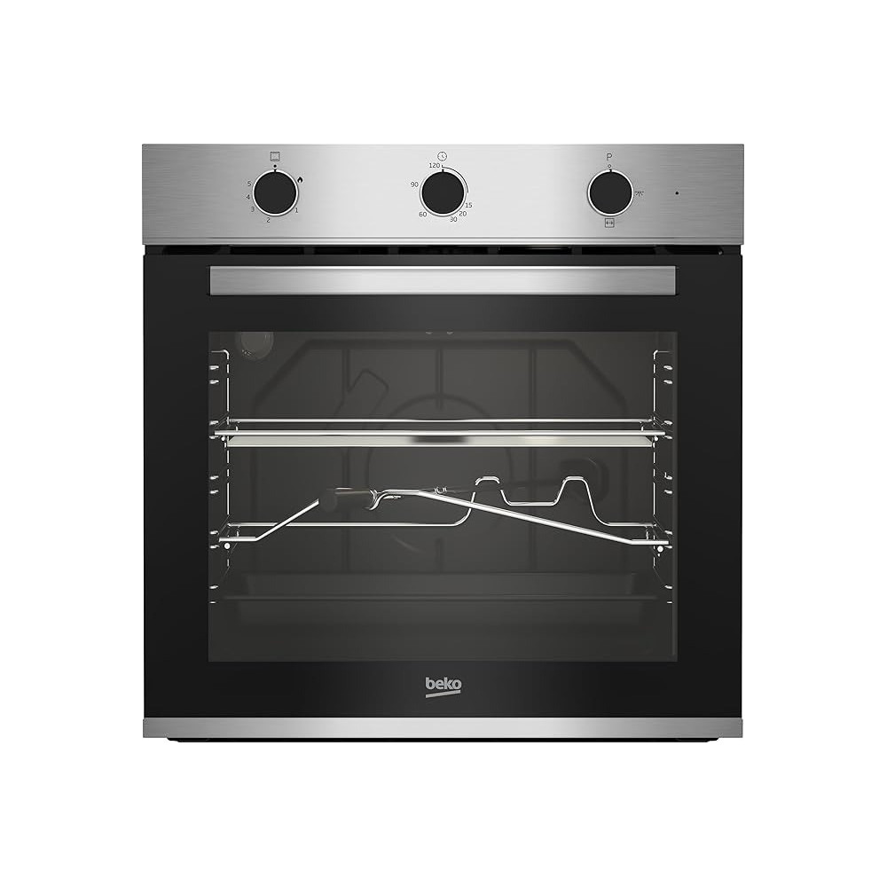 Beko 60 Cm Built In Gas Oven, 72 Liters Oven Capacity, Mechincal Timer, A+ Energy Rating, Stainless Steel Colour, BBIGT22100XML