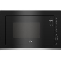 Beko 60 Cm Built In Microwave Oven With Grill, 25 Liters Capacity, Microwave Grilling, Interior Light, Digital Timer, Child Lock, Auto-Weight Defrost, Black Colour, BMGB25333X