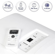 Super General 1.5 Ton Portable Air Conditioner, 18000 BTU, 24H Timer, Powerful Cooling, Low Noise, SGP184T3, White