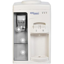 Super General Counter-Top Hot And Cold Water Dispenser, Water-Cooler With Cup-Holder, Instant-Hot-Water, 2 Taps, SGL-1131, White/Grey