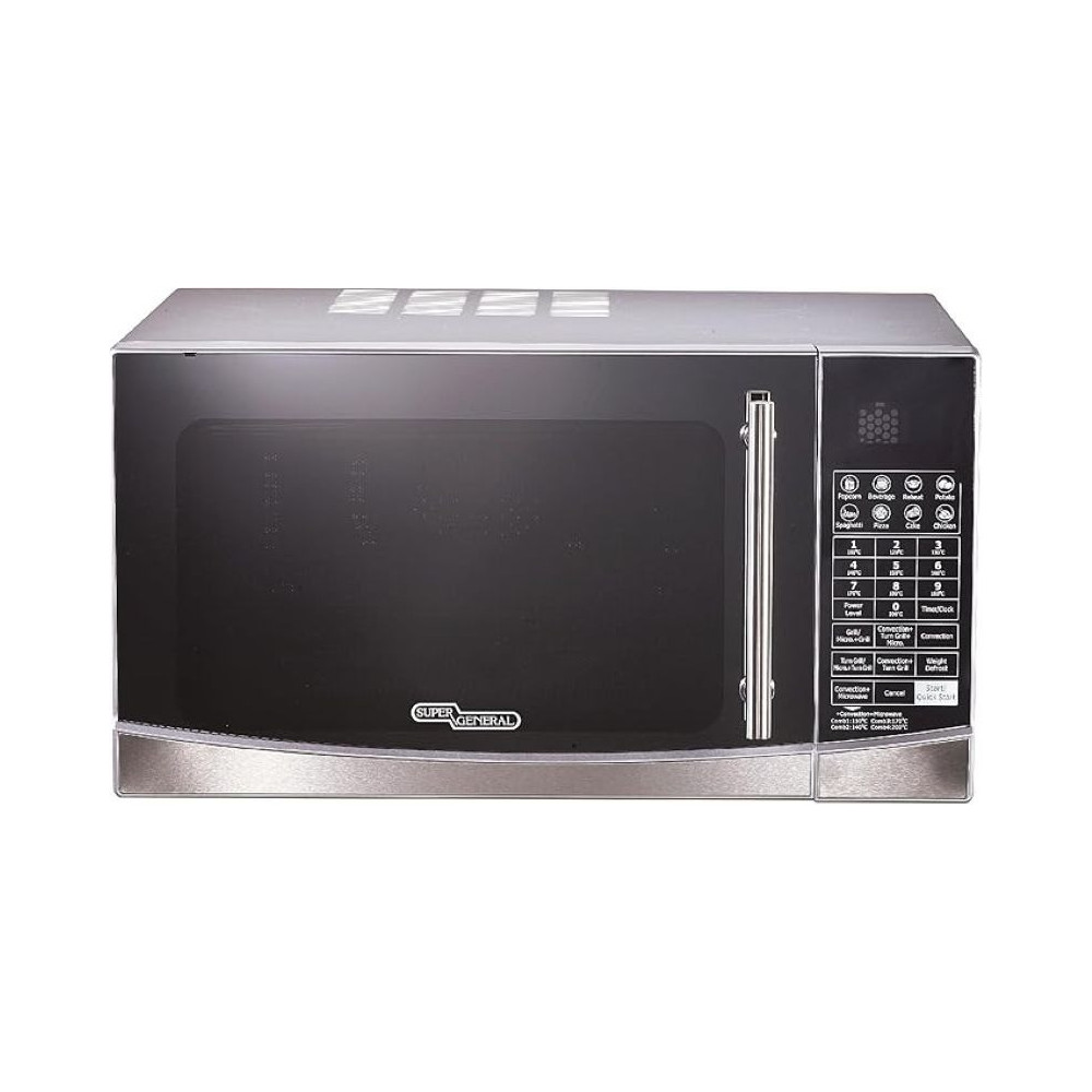Multi-Functional Microwave With Grill, Convection And Rotisserie Super General 30L Microwave Oven With Grill, Convection And Rotisserie, Stainless Steel Interior, Digital Control SGMG934RCS