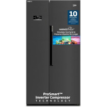 Beko Refrigerator 635 Liters Side By Side Prepainted Dark Inox Colour, GNE741PP