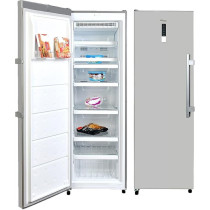 Super General Frost Free Upright Freezer 400 Liter Gross Volume, Inox, Deep-Freezer With 8 Compartments, LED Display, SGUF-401-NFPD