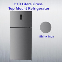 Super General 510 Liters Gross Top Mount Refrigerator, No-Frost, Dual Inverter Compressor, Inox, SGR515i