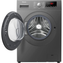 Hisense 9 Kg Front Load Washing Machine With Inverter Motor, Allergy Steam Care, Child Lock, Delay Timer, Pause And Add, Self Cleaning Programme, Grey