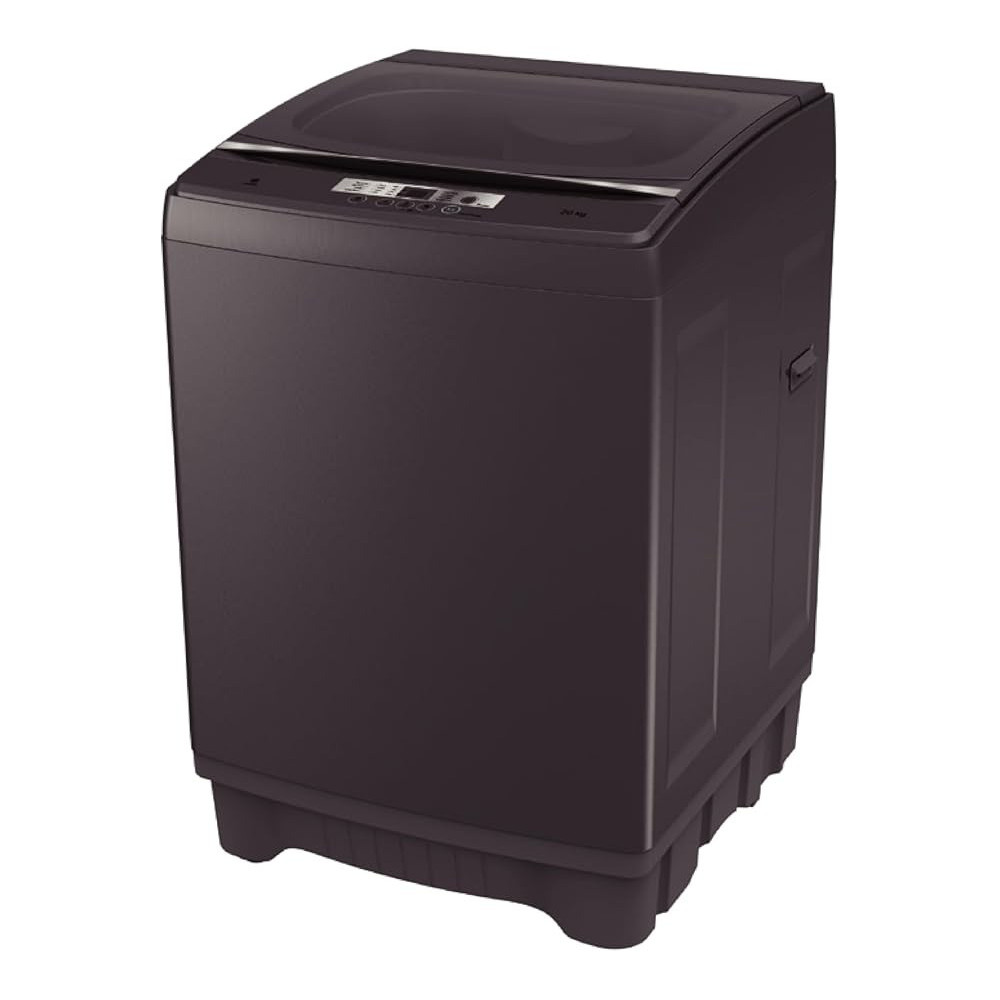 TCL 20 Kg Top Loading Washing Machine With Pump, Fuzzy Control, Safety Lock, Time To Finish Display, Detergent Dispenser, Tempered Glass Cover, Silver, F120TLS