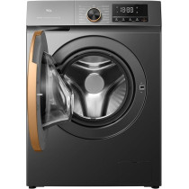 TCL 8 Kg Front Load Washing Machine, 1200 RPM, Direct Drive Inverter Motor, 15 Programs, Drum Clean, Delay Start, Child Safety Lock, Honeycomb Drum, Grey, P208FLG