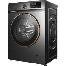 TCL 8 Kg Front Load Washing Machine, 1200 RPM, Direct Drive Inverter Motor, 15 Programs, Drum Clean, Delay Start, Child Safety Lock, Honeycomb Drum, Grey, P208FLG