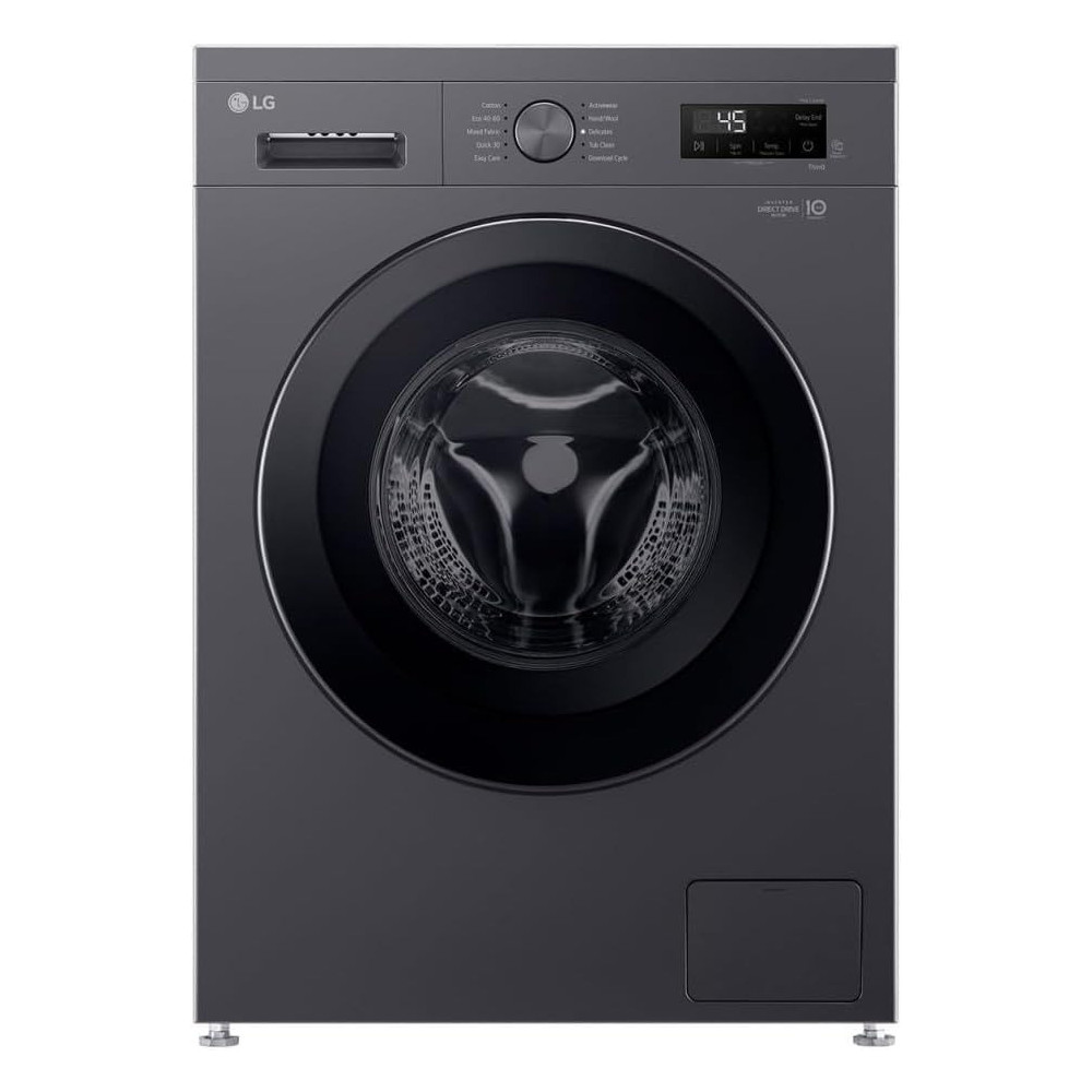 LG 1200 RPM Front Load STS Drum 6 Motion DD Washing Machine, 8 Kg Capacity, Middle Black