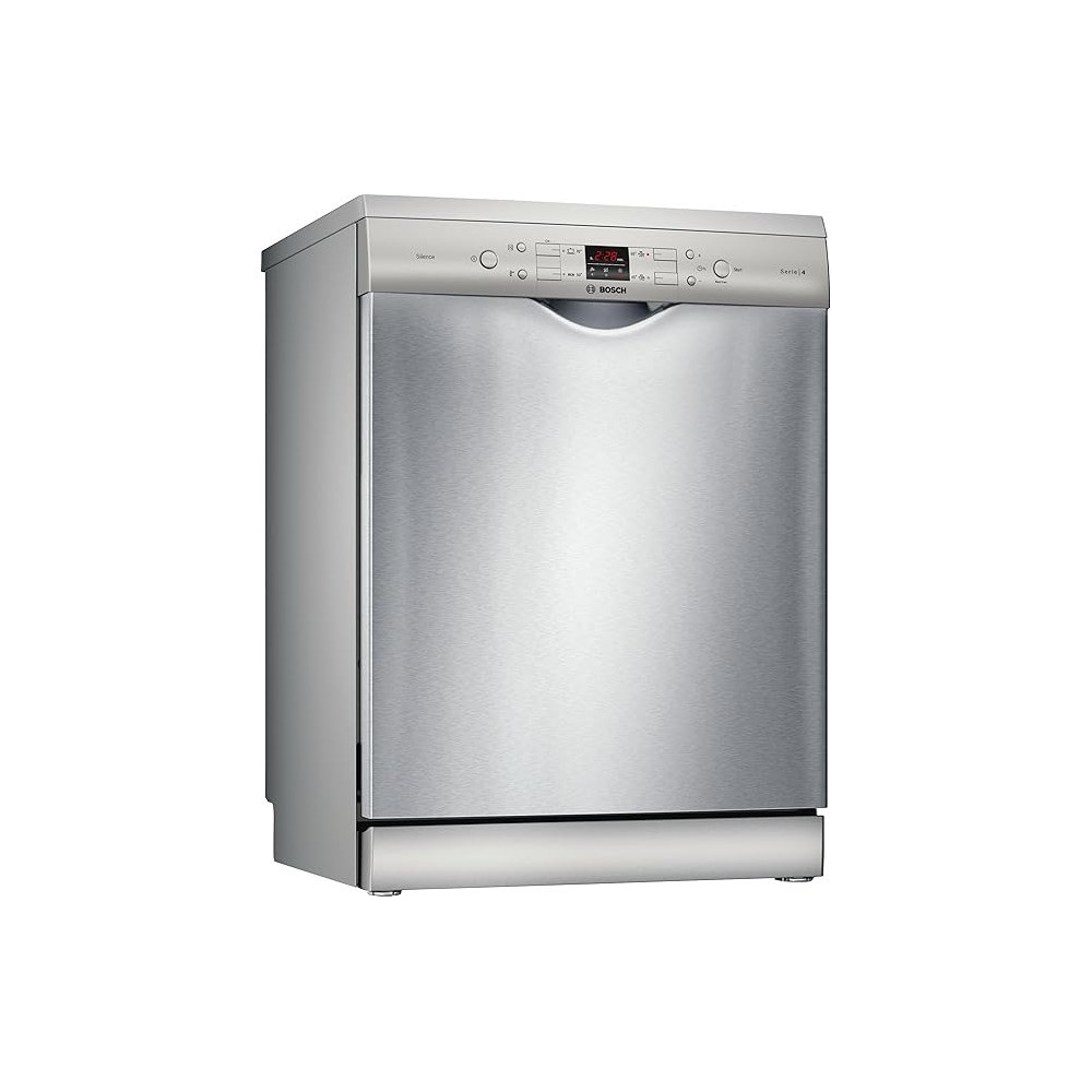 Bosch Series 4 Free-Standing Dishwasher 60 Cm, 13 Place Settings, 4 Programmes, Eco Silence Drive, Brushed Steel Anti Fingerprint, SMS44DI01T