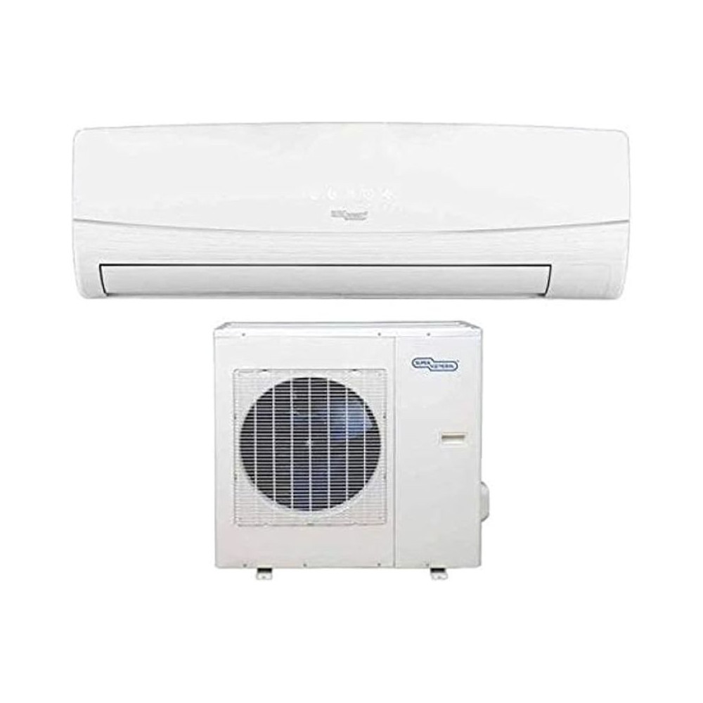 Super General 1.5 Ton Split Air Conditioner, 18000 BTU, Rotary Compressor, Auto Restart, Gold Fin, 4-Way Swing, SGS-181-NE, White