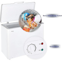 Super General Chest Freezer, 200 Liter Capacity, White, SGF244HM