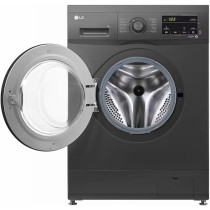 LG 7Kg Front Load Washing Machine, Black, F2J3HYL6J