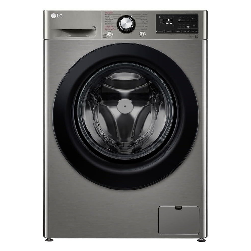 LG 1400 RPM Front Load AI DD Motor Washing Machine, 9 Kg Capacity, Platinum Silver