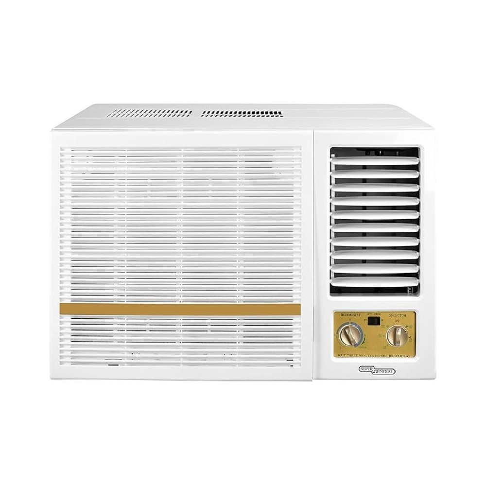 Super General 2 Ton Window Air Conditioner, 24000 BTU, Rotary Compressor, SGA-25-HE, White