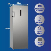 Super General Upright Freezer, No Frost, LED Display With Digital Control, Ice Twist Maker, SGUF381NFDCI