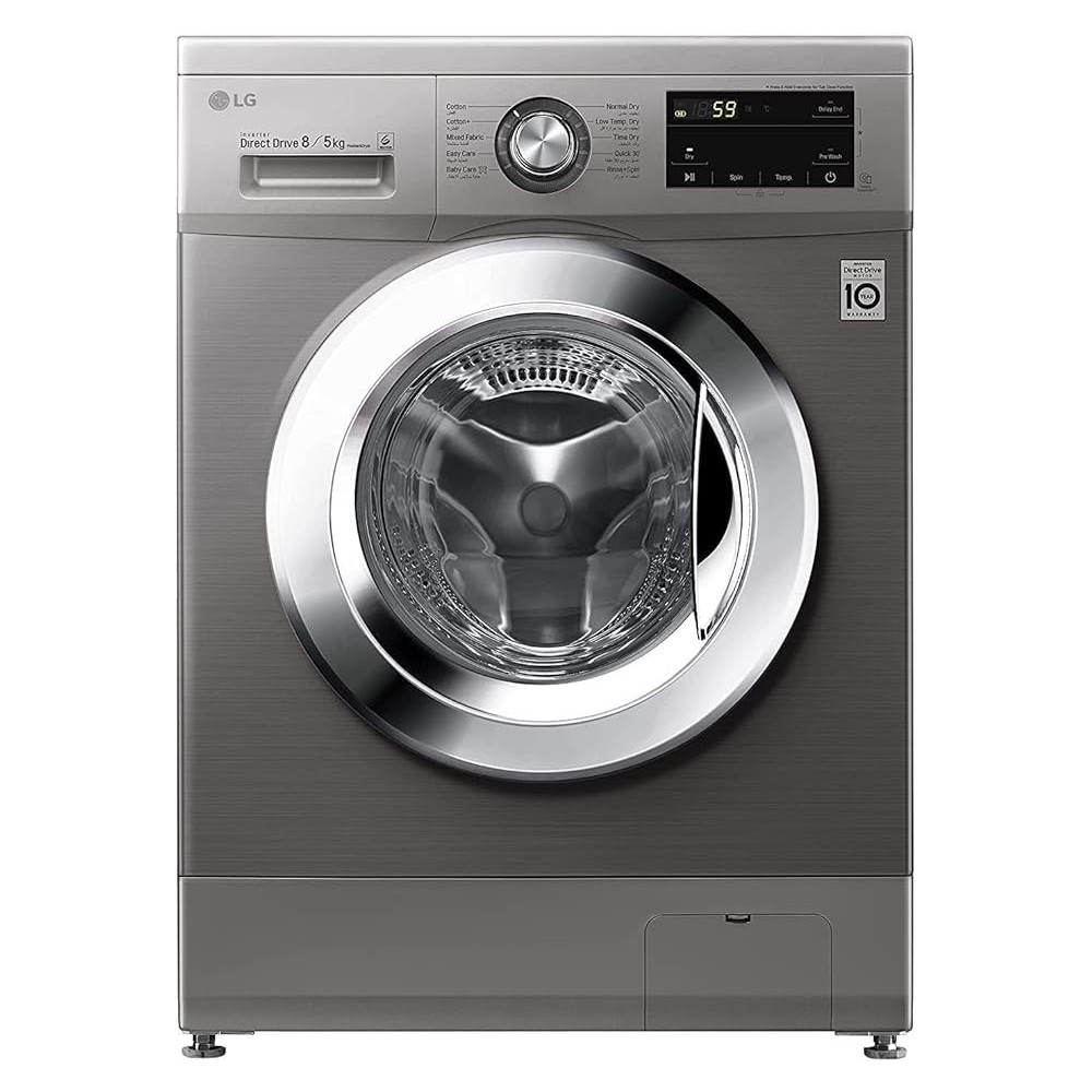 LG 1400 RPM Washer And Dryer Combo, 8 Kg Wash/5 Kg Dry Capacity, Graphite Finish