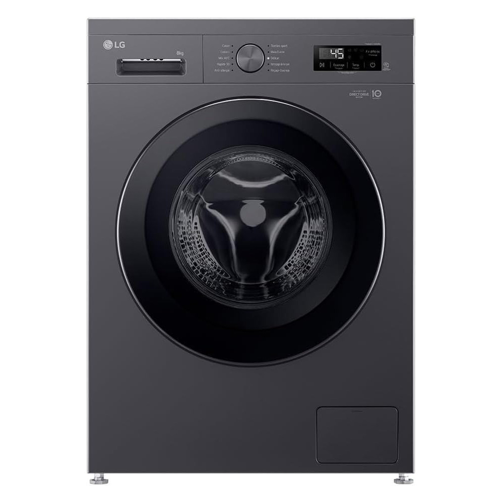 LG 1200 RPM Front Load STS Drum 6 Motion DD Steam Cycle Washing Machine, 9 Kg Capacity, Middle Black