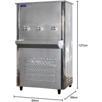 Super General 45 Gallons 3 Tap Water Cooler, Steel, SGCL-50-T3